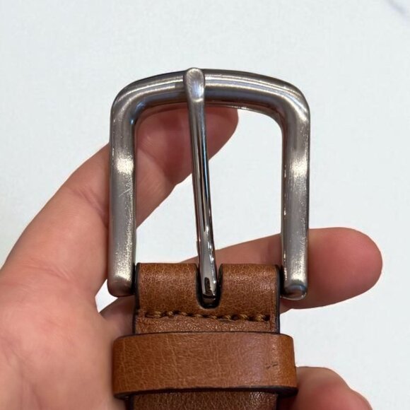 Men's Size 42 Genuine Leather Brown Belt - Picture 3 of 10